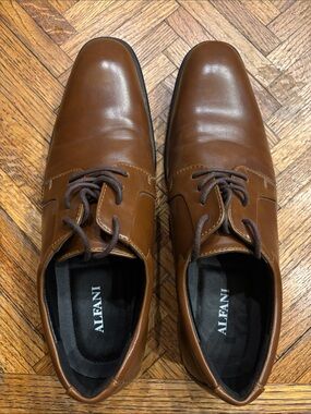 Alfani Brown Derby Lace-Up Shoes